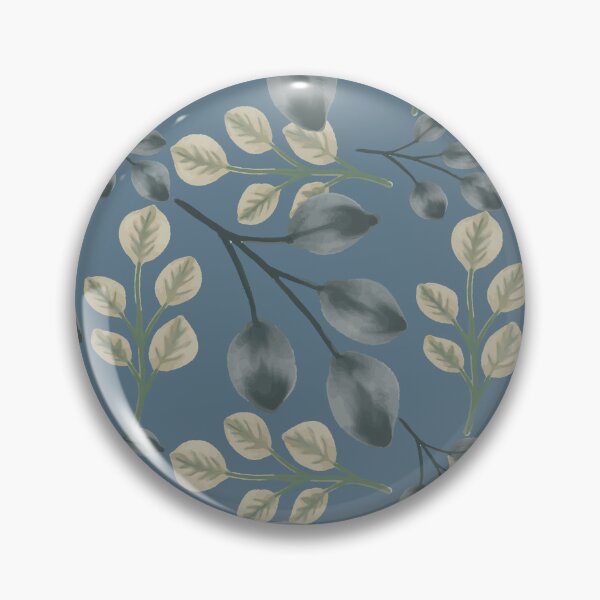 Item preview, Botanical Foliage Dusty Muted Blue Seamless Pattern Art designed and sold by ​Jyoti Digital Artist.