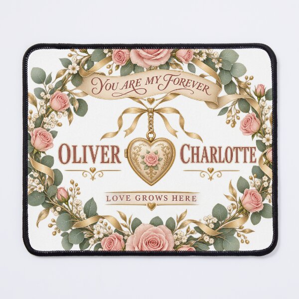Item preview, Romantic Floral Heart Locket Design – Oliver & Charlotte Forever Love designed and sold by Atlant11.