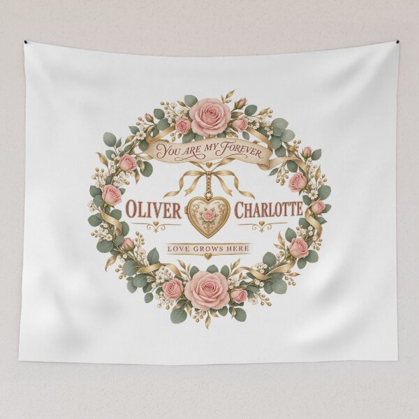 Item preview, Romantic Floral Heart Locket Design – Oliver & Charlotte Forever Love designed and sold by Atlant11.