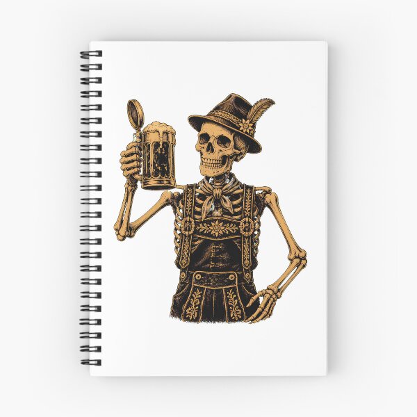 Item preview, Oktoberfest Skeleton Lederhosen Peace Funny German Men Women designed and sold by SketchDrSketch.