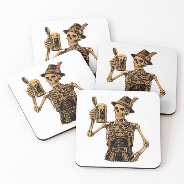 Item preview, Oktoberfest Skeleton Lederhosen Peace Funny German Men Women designed and sold by SketchDrSketch.