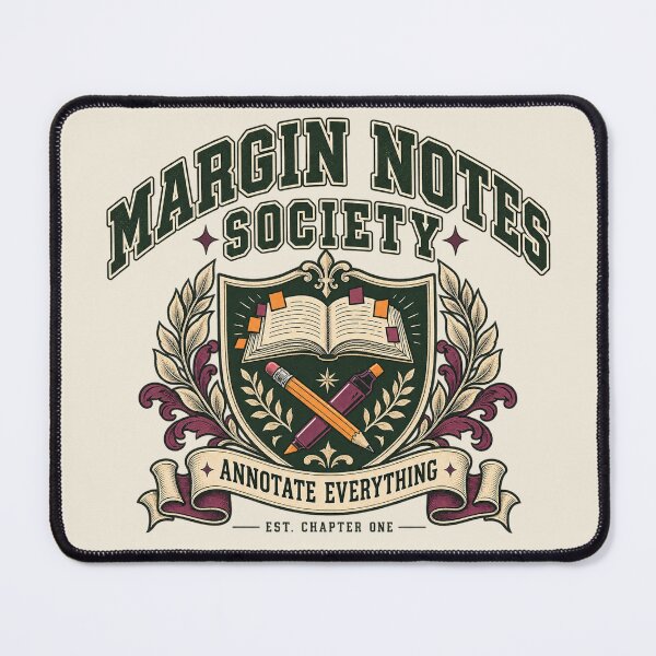 Item preview, Margin Notes Society Book Annotation Club Retro Collegiate designed and sold by Fanverse Merchandise.