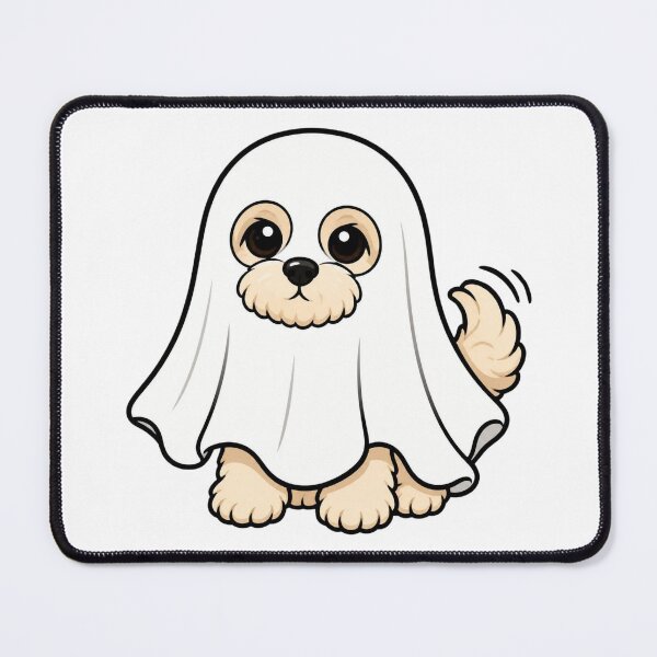 Item preview, Spooky Cute Ghost Dog Halloween Costume Puppy Sticker Art designed and sold by wildsilencee.