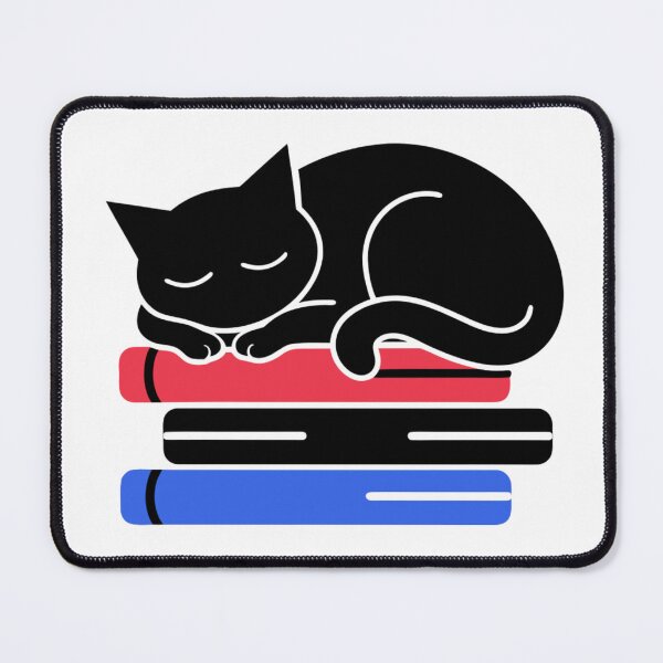 Item preview, Bookworm Cat Reading Open Book Silhouette designed and sold by Ikochane.