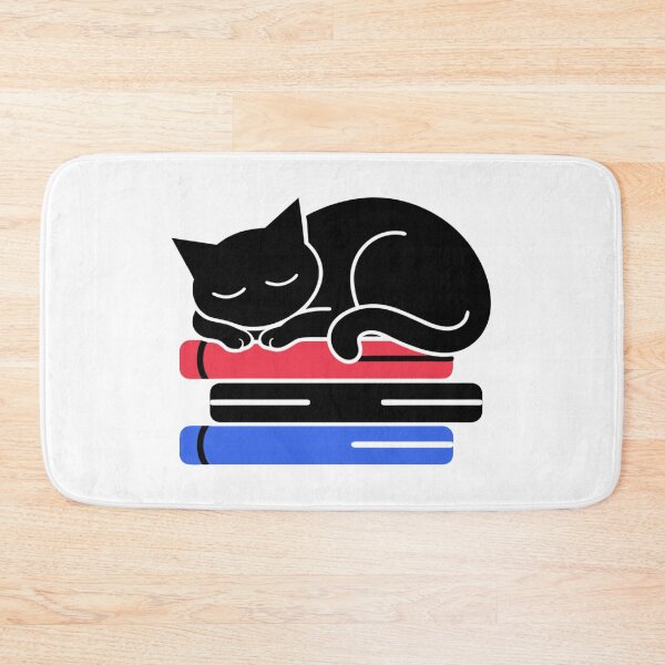 Item preview, Bookworm Cat Reading Open Book Silhouette designed and sold by Ikochane.