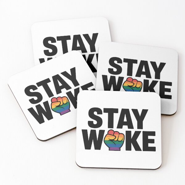 Item preview, Stay Woke - Pride Rainbow Fist Sticker designed and sold by LoFizzy.