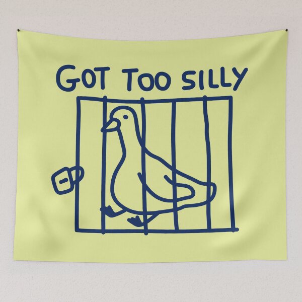 Item preview, Got Too Silly_ Caged Pigeon Doodle designed and sold by pmjv-csv.