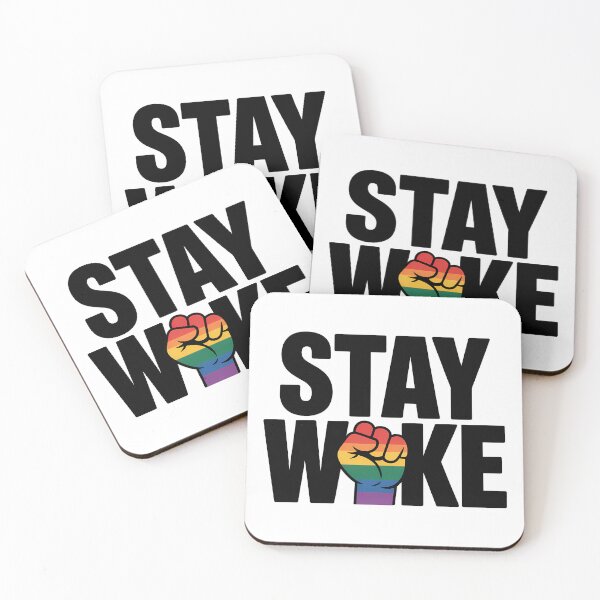 Item preview, Stay Woke - Pride Rainbow Fist Sticker designed and sold by LoFizzy.