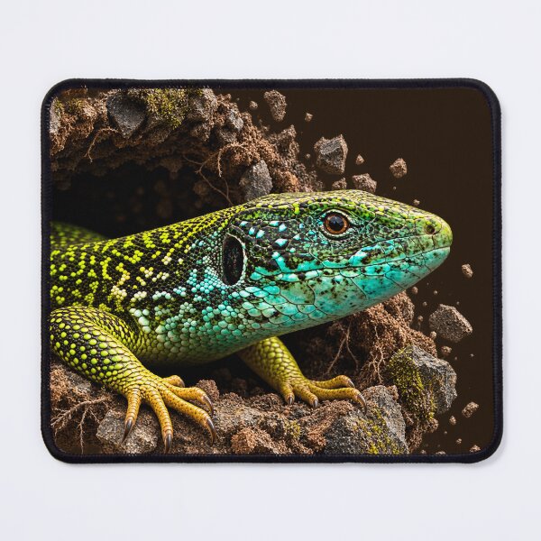 Item preview, Green Lizard Peeking from a Rocky Hideaway designed and sold by Medve Photography & Design.