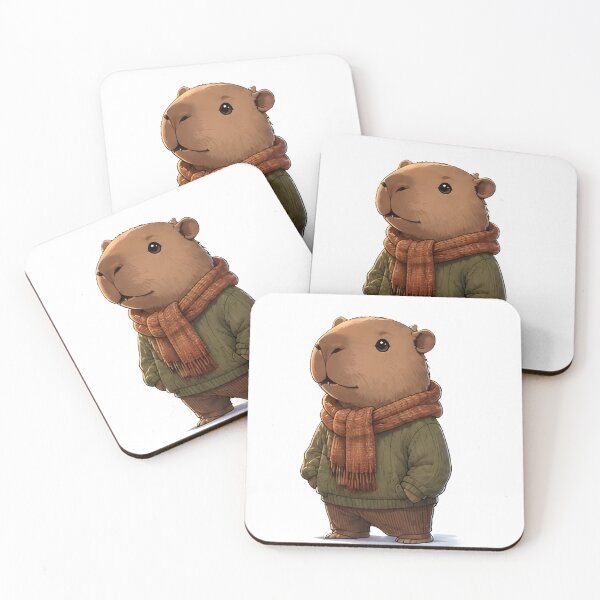 Item preview, Cozy Fall Capybara – Autumn Animal Gift designed and sold by Icareis-Studios.
