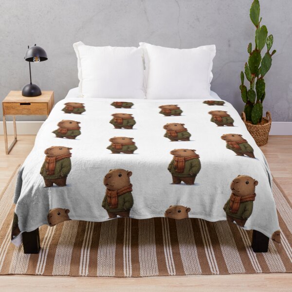Item preview, Cozy Fall Capybara – Autumn Animal Gift designed and sold by Icareis-Studios.
