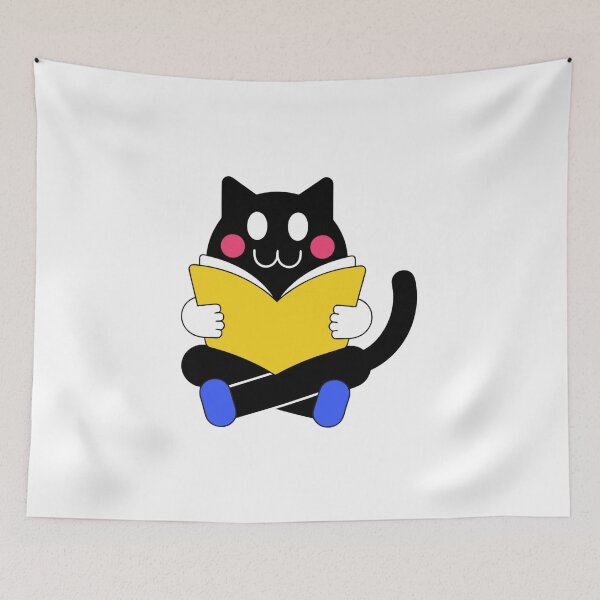 Item preview, Dark Academia Cat Reading Book Aesthetic designed and sold by Ikochane.