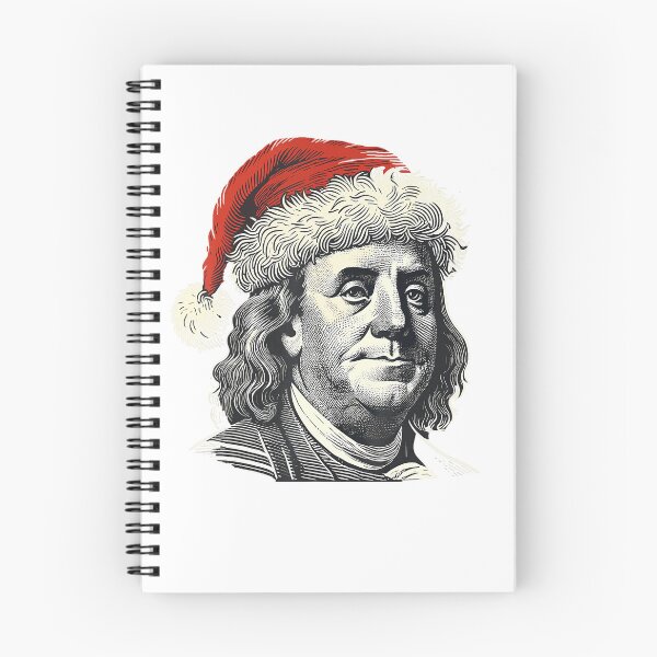 Item preview, Benjamin Franklin Christmas Santa Hat Portrait designed and sold by Lonnieicki.