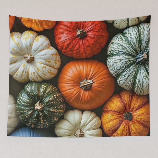 Item preview, Colorful Autumn Pumpkins Pattern Harvest Fall Decor designed and sold by LYAN-STORE.