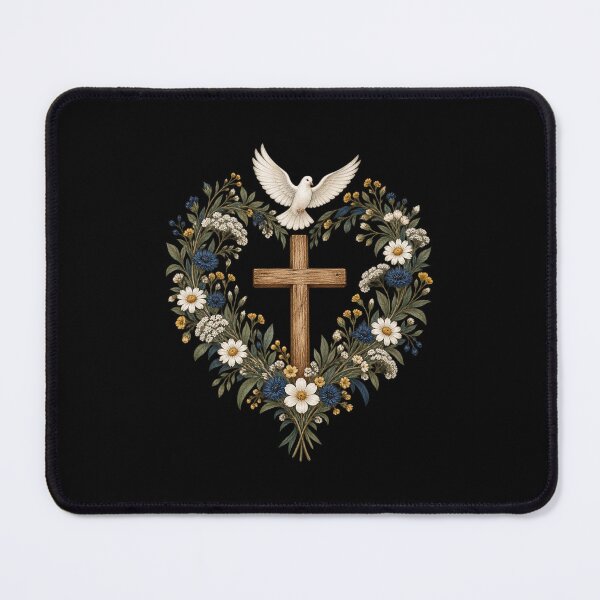 Item preview, Floral Heart Cross Peace Dove designed and sold by haitrieuic96.