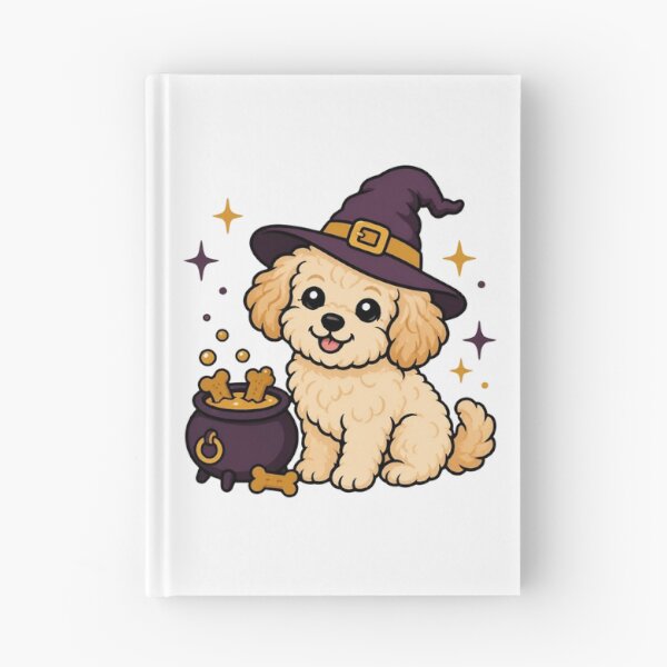 Item preview, Cute Wizard Maltipoo Dog In Witch Hat Halloween Sticker Art designed and sold by wildsilencee.