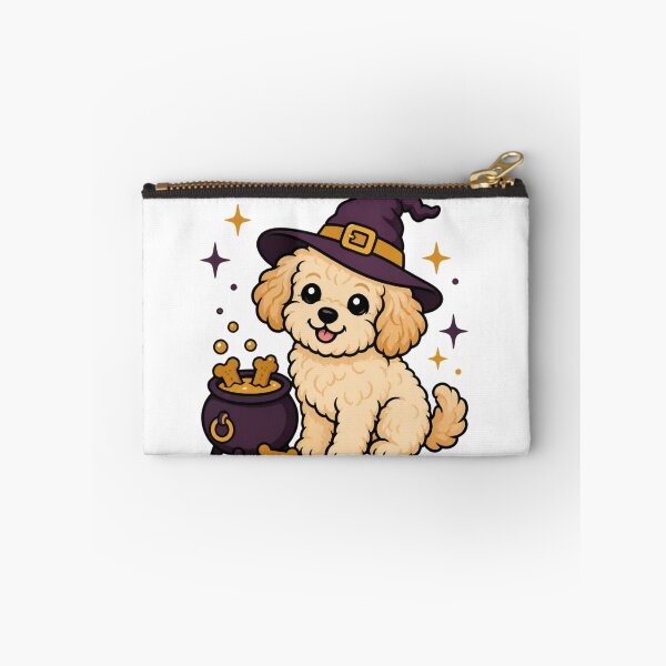 Item preview, Cute Wizard Maltipoo Dog In Witch Hat Halloween Sticker Art designed and sold by wildsilencee.