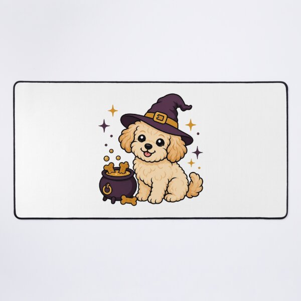 Item preview, Cute Wizard Maltipoo Dog In Witch Hat Halloween Sticker Art designed and sold by wildsilencee.