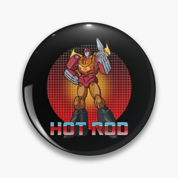 Item preview, Red And Yellow Space Robot Commander Hero In Sunset Grid designed and sold by Marinarco.