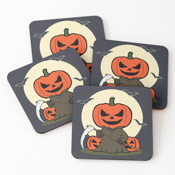 Item preview, Halloween Pumpkin Grim Reaper designed and sold by SpaceAlienTees.