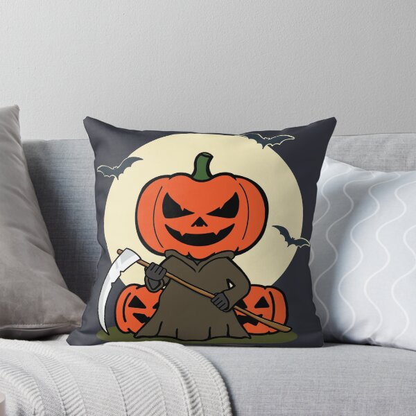Item preview, Halloween Pumpkin Grim Reaper designed and sold by SpaceAlienTees.