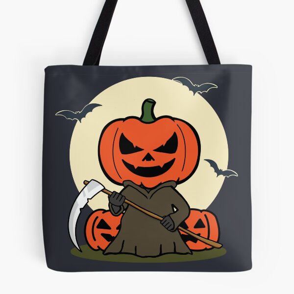 Item preview, Halloween Pumpkin Grim Reaper designed and sold by SpaceAlienTees.