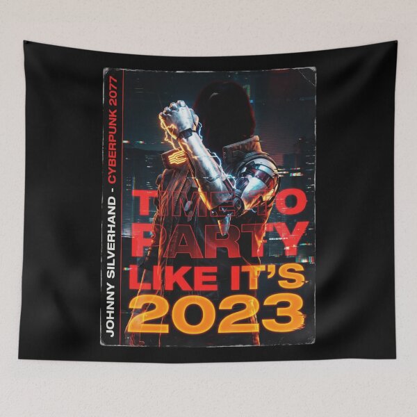 Item preview, Johnny Silverhand Party Like 2023 Poster designed and sold by NickoGibson.