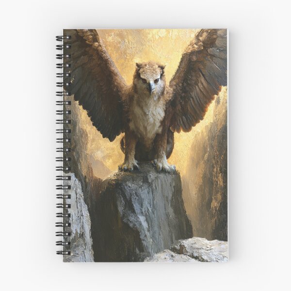 Item preview, A fierce Griffin perched atop towering cliffs overlooking a vast kingdom, Fantasy & Mythological Creatures designed and sold by CDC40.