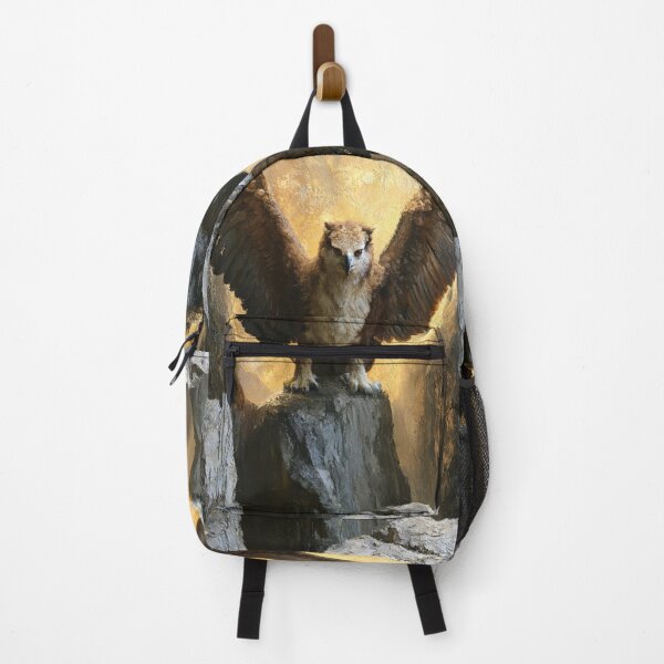 Item preview, A fierce Griffin perched atop towering cliffs overlooking a vast kingdom, Fantasy & Mythological Creatures designed and sold by CDC40.
