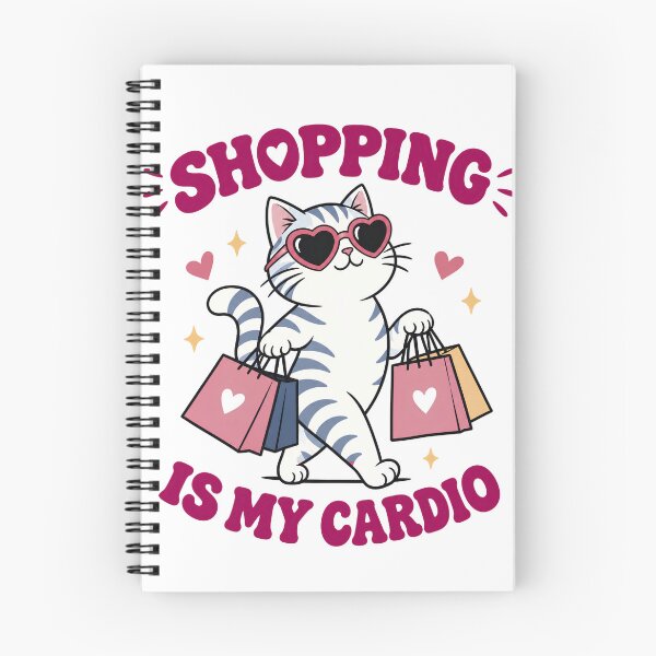 Item preview, Shopping Is My Cardio Funny Cat Graphic  designed and sold by The-design-sandbox.