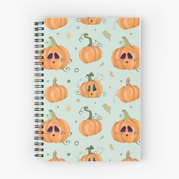 Item preview, Cheerful Orange Pumpkins Halloween Pattern designed and sold by Sagi Jane Art.