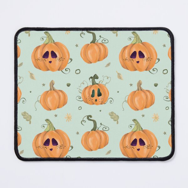 Item preview, Cheerful Orange Pumpkins Halloween Pattern designed and sold by Sagi Jane Art.