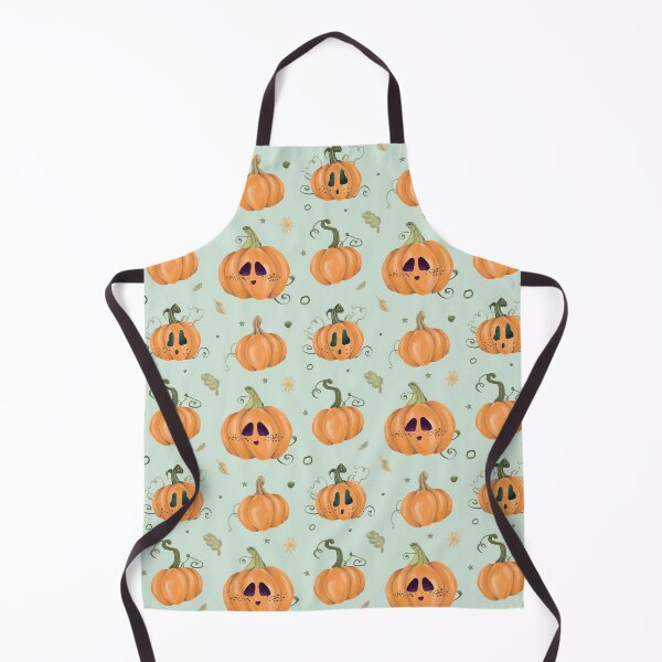 Item preview, Cheerful Orange Pumpkins Halloween Pattern designed and sold by Sagi Jane Art.