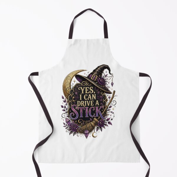 Item preview, yes i can drive a stick witch hat broom halloween  designed and sold by SketchDrSketch.