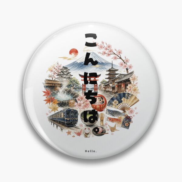 Item preview, Konnichiwa - Hello | Japan Travel Memories Collage | Japanese Design designed and sold by JapanMemoir.