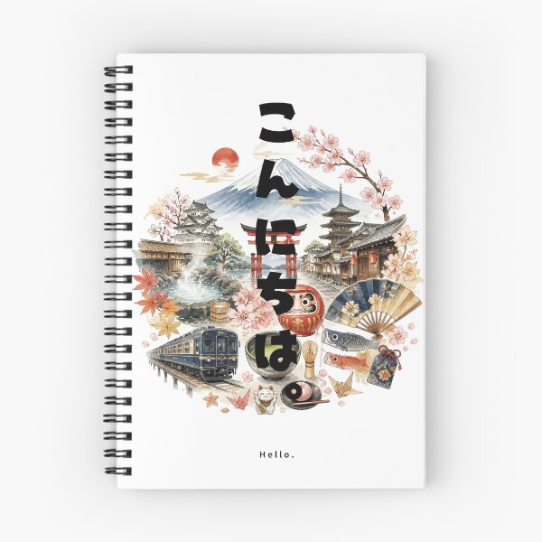 Item preview, Konnichiwa - Hello | Japan Travel Memories Collage | Japanese Design designed and sold by JapanMemoir.