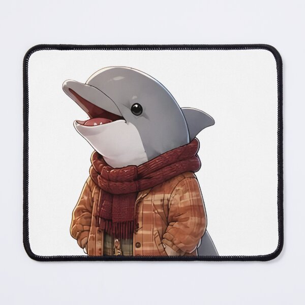 Item preview, Cozy Fall Dolphin – Autumn Animal Gift designed and sold by Icareis-Studios.