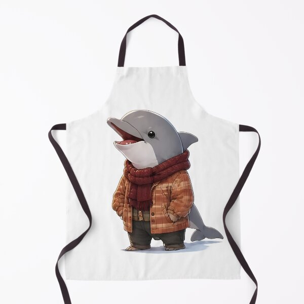 Item preview, Cozy Fall Dolphin – Autumn Animal Gift designed and sold by Icareis-Studios.