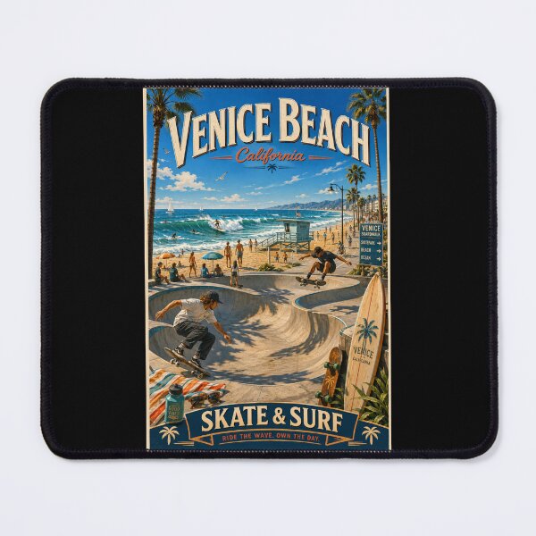 Item preview, Venice Beach California Travel Poster– Skate & Surf designed and sold by Dikshant Goyal.