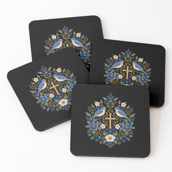 Item preview, Bluebirds Botanical Cross designed and sold by haitrieuic96.