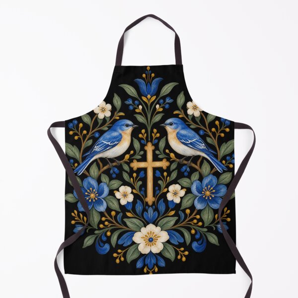 Item preview, Bluebirds Botanical Cross designed and sold by haitrieuic96.