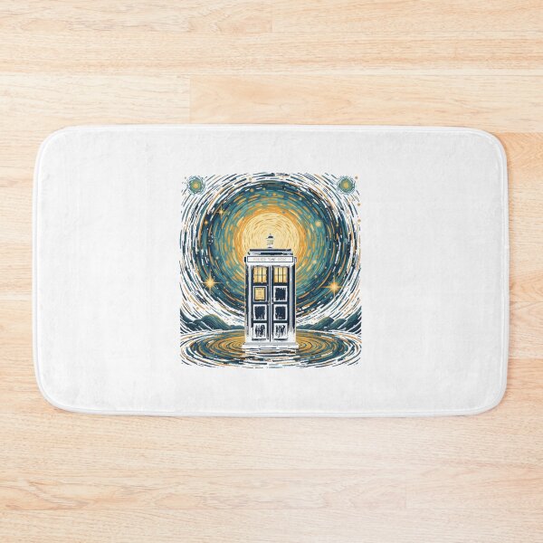 Item preview, Tardis and Starry Night Inspired Van Gogh Artwork Design designed and sold by SpartanUce.