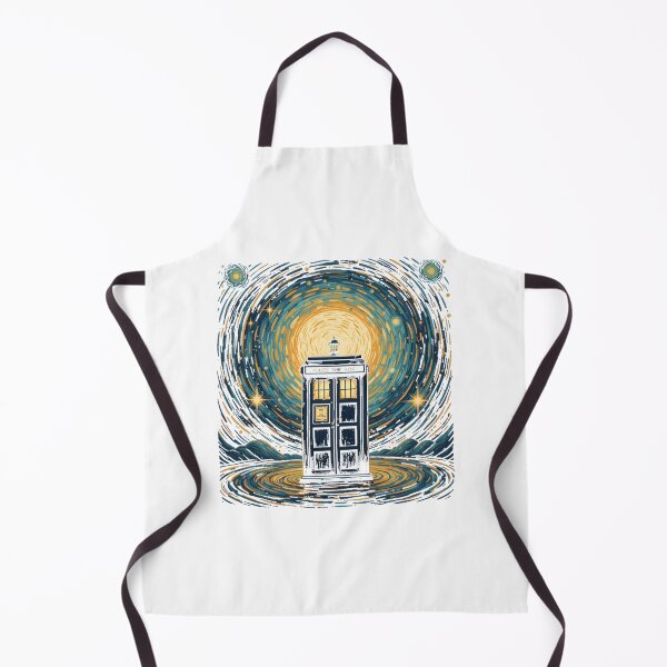 Item preview, Tardis and Starry Night Inspired Van Gogh Artwork Design designed and sold by SpartanUce.