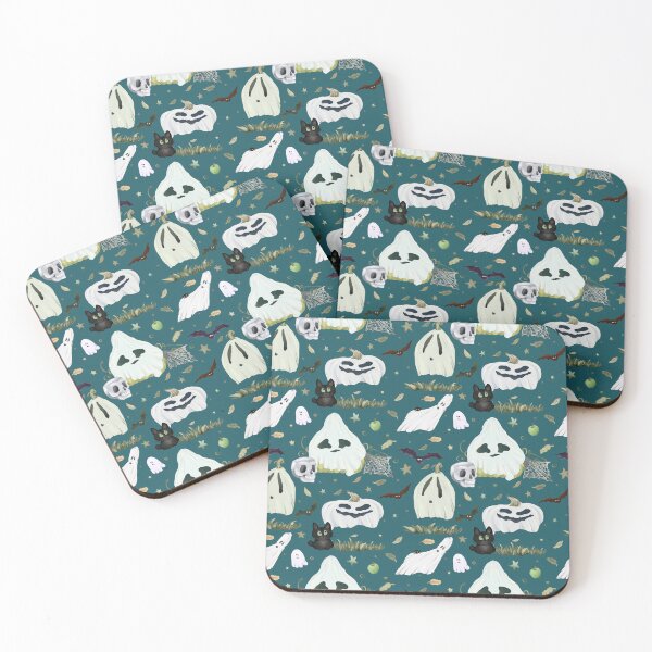Item preview, Spooky Ghosts  Autumn Halloween Pattern designed and sold by Sagi Jane Art.