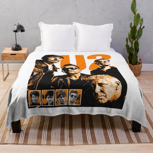 Item preview, U2 Band Orange Portrait Collage designed and sold by InOtterNew.