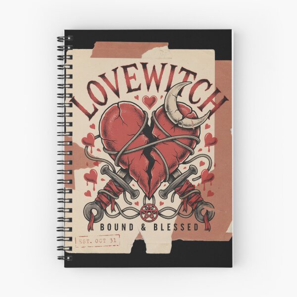 Item preview, Lovewitch Bound Heart Halloween Design Graphic Tee v10 designed and sold by DarylWelsh2024.