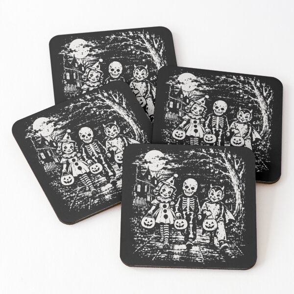 Item preview, Vintage Trick Or Treaters Under Moonlight Halloween Horror Retro designed and sold by SonnyGilmore.