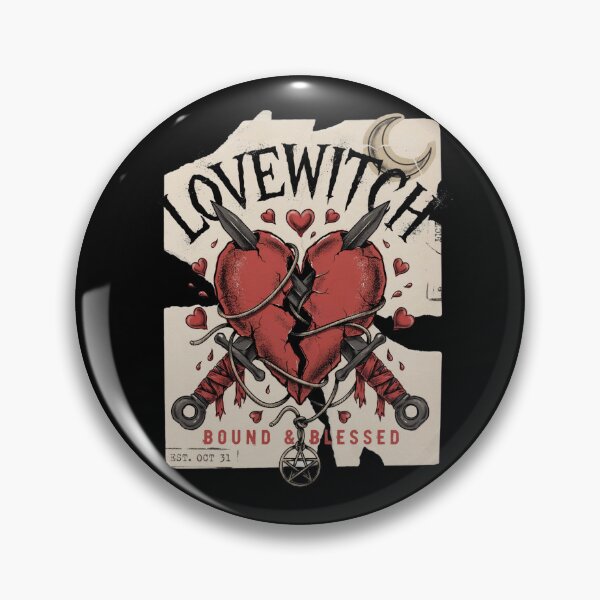 Item preview, Lovewitch Bound Heart Halloween Design Graphic Tee v11 designed and sold by DarylWelsh2024.
