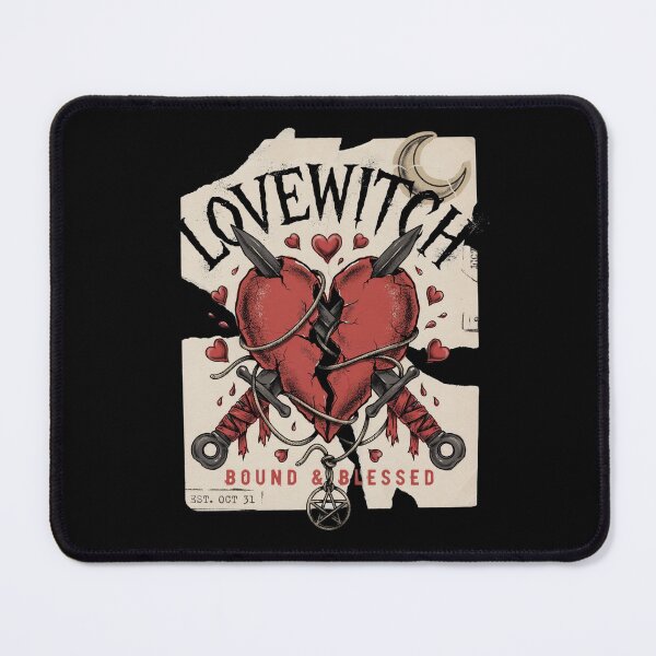 Item preview, Lovewitch Bound Heart Halloween Design Graphic Tee v11 designed and sold by DarylWelsh2024.