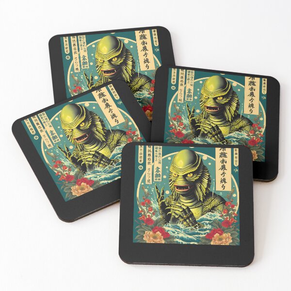 Item preview, Japanese Style Gillman Water Creature Ukiyo-e designed and sold by Marinarco.